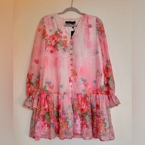 Floral Pink multicolor Mini Dress